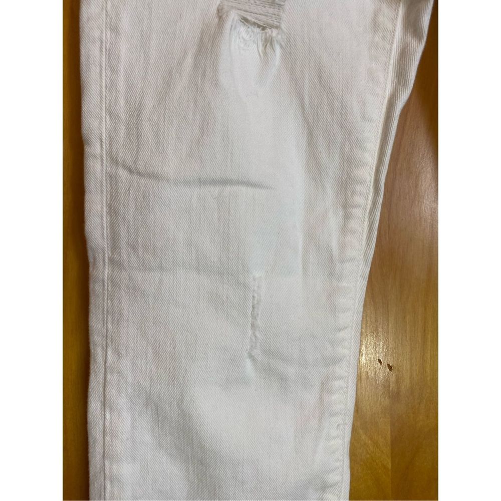 Zara White Ripped Distressed Jeans Denim Skinny Size 2 High Rise. - Picture 8 of 13
